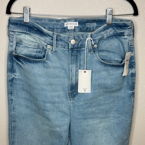 NWT Good American Always Fits Good Classic Slim Straight - size 14-18 - Picture 2 of 16